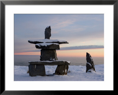 Inukshuk, Inuit Stone Landmark, Churchill, Hudson Bay, Manitoba, Canada by Thorsten Milse Pricing Limited Edition Print image