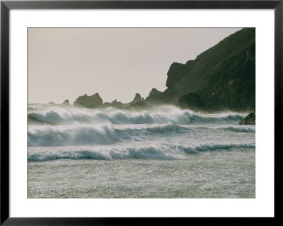 Long, Windswept Waves March Along The Craggy Shoreline by Sisse Brimberg Pricing Limited Edition Print image