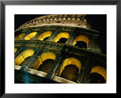 Colosseum Illuminated At Night Rome, Italy by Glenn Beanland Pricing Limited Edition Print image