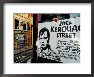 Sign, Jack Kerouac Street, North Beach District, San Francisco, United States Of America by Richard Cummins Pricing Limited Edition Print image