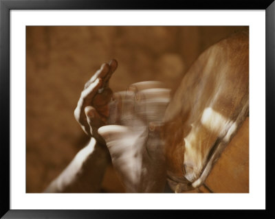 Dogon Hands, Blurred By The Quick Movement Of Playing The Drums by Bobby Model Pricing Limited Edition Print image