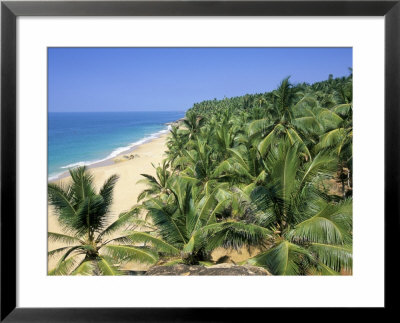 Beach And Coconut Palms, Kovalam Beach, Kerala State, India by Gavin Hellier Pricing Limited Edition Print image