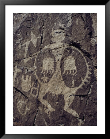 15Th-Century Petroglyph Showing A Warrior With A Bear-Claw Shield by Ira Block Pricing Limited Edition Print image