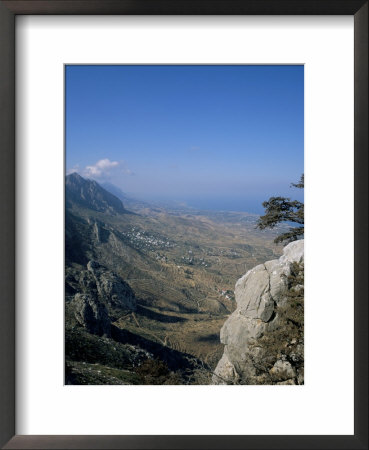 St. Hilarion View To The West Over Karaman Village And Mediterranean, Cyprus, Mediterranean by Christopher Rennie Pricing Limited Edition Print image