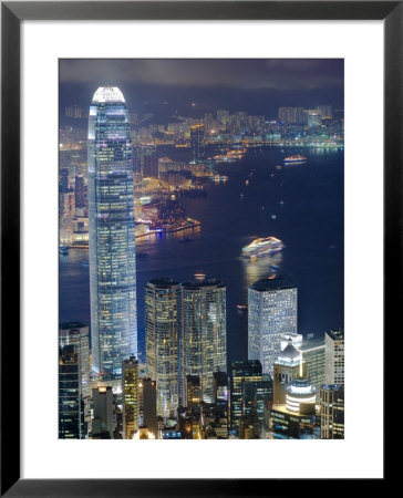 Hong Kong Harbour And Kowloon At Dusk by Greg Elms Pricing Limited Edition Print image