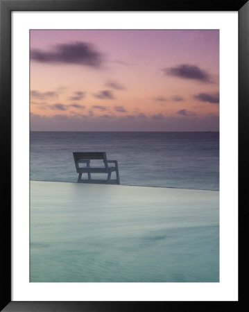 Pool View At Dawn, Lucaya Resort, Grand Bahama Island, Caribbean by Walter Bibikow Pricing Limited Edition Print image
