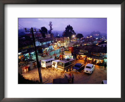 Shops And Stalls At Dusk, Kodaikanal, Tamil Nadu, India by Greg Elms Pricing Limited Edition Print image