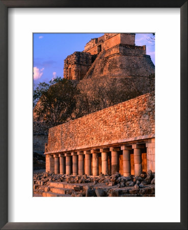Pyramid Of Magician (Piramide Del Adivino) On Mayan Site, Uxmal, Mexico by John Elk Iii Pricing Limited Edition Print image