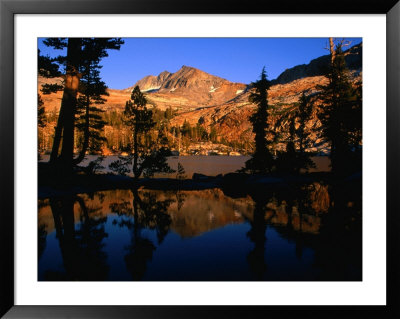 Mountains And Trees Reflecting On Lower Ottoway Lake At Dusk, Yosemite National Park, Usa by Mark & Audrey Gibson Pricing Limited Edition Print image