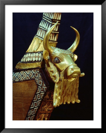 A Close View Of A Gilded Bull From Pre-Babylonian Sumer In The Iraq Museum In Baghdad, Iraq by Lynn Abercrombie Pricing Limited Edition Print image