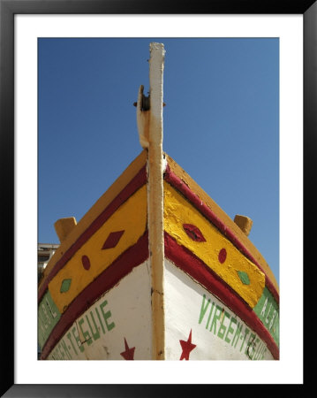 Close Up Of The Prow Of A Traditional Painted Fishing Boat, Albufeira, Algarve, Portugal by Fraser Hall Pricing Limited Edition Print image