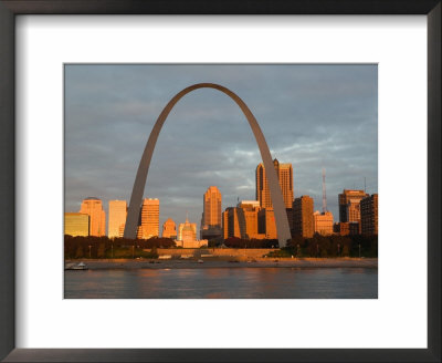 Old Courthouse And Gateway Arch Area Along Mississippi River, St. Louis, Missouri, Usa by Walter Bibikow Pricing Limited Edition Print image