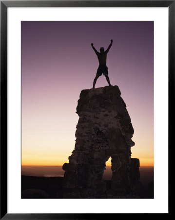 A Climber Scales Knapps Castle Arch by Rich Reid Pricing Limited Edition Print image