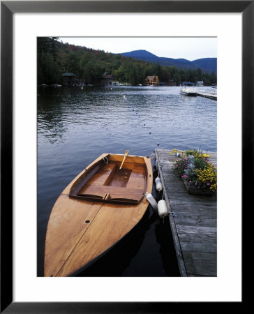 Boating At Whiteface Marina In The Adirondack Mountains, Lake Placid, New York, Usa by Bill Bachmann Pricing Limited Edition Print image
