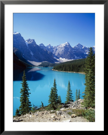 Lake Moraine, Valley Of The Ten Peaks, Banff National Park, Alberta, Canada by Hans Peter Merten Pricing Limited Edition Print image