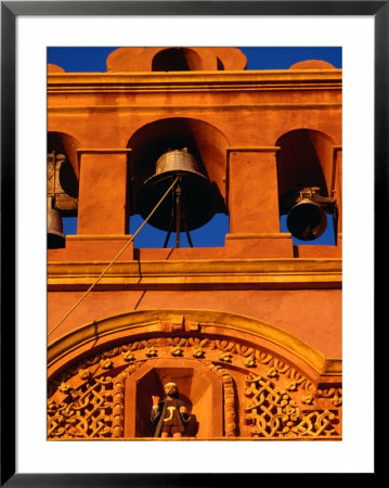 Detail Of The 17Th Century Bell Tower Of The Chapel Of The Third Order In Atlixco In Puebla, Mexico by Jeffrey Becom Pricing Limited Edition Print image