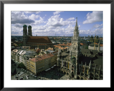 An Aerial View Of The Town Hall And The Marienplatz In Munich by Taylor S. Kennedy Pricing Limited Edition Print image