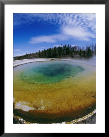 Elevated View Of A Geyser At Yellowstone National Park by Paul Nicklen Pricing Limited Edition Print image