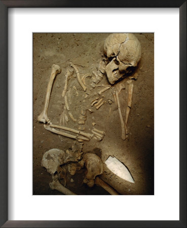 2,000 Year-Old Skeleton With Large Ceremonial Flint Knife by Kenneth Garrett Pricing Limited Edition Print image