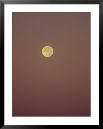 The Full Moon Sets In The Early Morning Red Sky by Marc Moritsch Pricing Limited Edition Print image