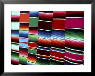 Traditional Blankets At Market, Mexico by Alexander Nesbitt Pricing Limited Edition Print image