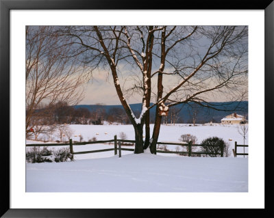 Pastoral View Of A Farm Covered In Snow by Raymond Gehman Pricing Limited Edition Print image