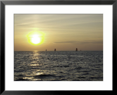 Sailboats With Sunset by Michael Brown Pricing Limited Edition Print image