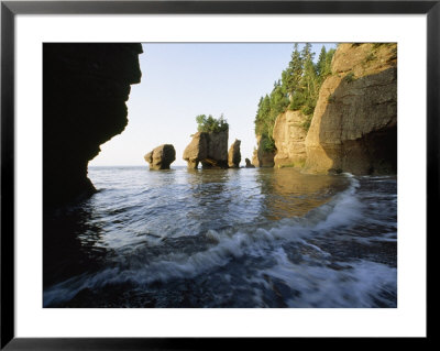 The Tide Flows Past Rock Formations In Rocks Provincial Park, Bay Of Fundy, New Brunswick, Canada by James P. Blair Pricing Limited Edition Print image