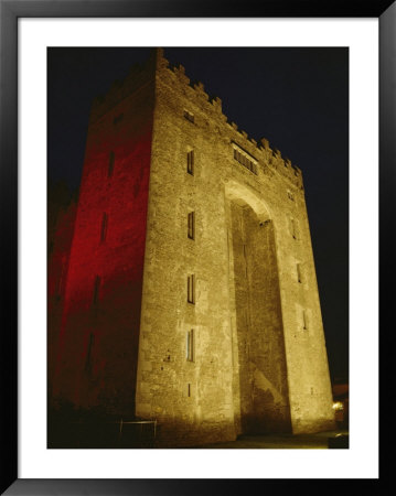 Front Gate Of Banratty Castle Seen At Night by Richard Nowitz Pricing Limited Edition Print image