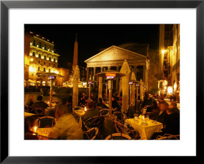 Outdoor Dining Near Pantheon, Rome, Italy by Martin Moos Pricing Limited Edition Print image