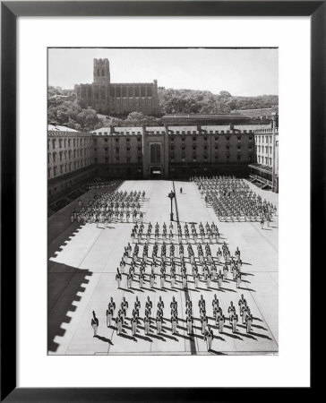 West Point Cadets Standing At Parade Rest In Courtyard Of The West Point Military Academy by Alfred Eisenstaedt Pricing Limited Edition Print image
