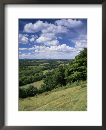 View From The North Downs Near Dorking, Surrey, England, United Kingdom by John Miller Pricing Limited Edition Print image
