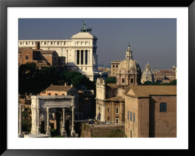 Foro Romano Buildings Behind Roman Forum, Rome, Italy by Jon Davison Pricing Limited Edition Print image