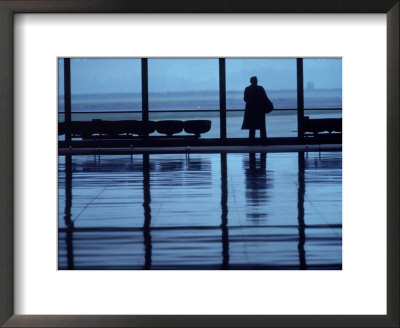 Homesick Executive At Airport Terminal by Kevin Beebe Pricing Limited Edition Print image