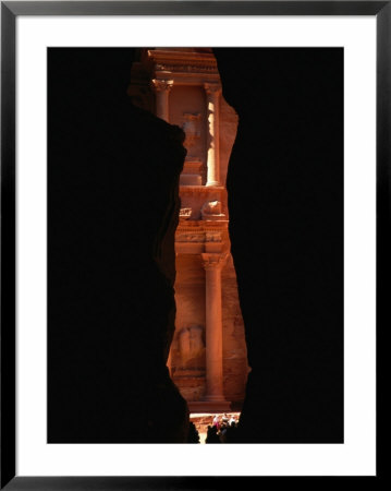 Glimpse Of Al-Khazneh, Seen Through The Narrow As-Siq Gorge, Petra, Jordan by Patrick Syder Pricing Limited Edition Print image