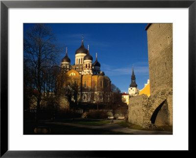 Exteriors Of Alexander Nevsky Cathedral And Lutheran Toomkirk, Tallinn, Estonia by Jonathan Smith Pricing Limited Edition Print image