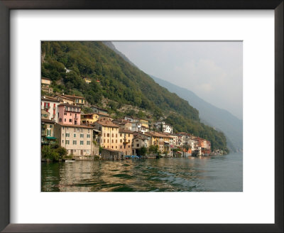 Lakeside Village, Lake Lugano, Lugano, Switzerland by Lisa S. Engelbrecht Pricing Limited Edition Print image