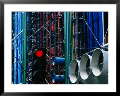 Exterior Of The Centre Pompidou Art Centre, Paris, France by Rodney Hyett Pricing Limited Edition Print image