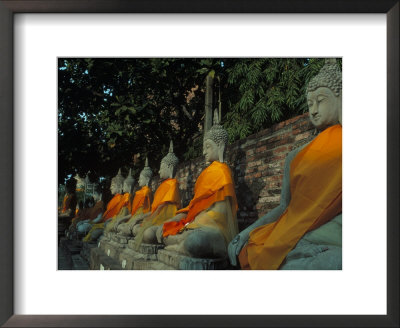 Buddhas, Wat Yai Chai Mongkhon, Ayuthaya, Thailand by Frank Staub Pricing Limited Edition Print image