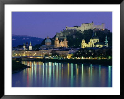 Kollegienkirche, Cathedral And Hohensalzburg Fortress, Salzburg, Austria, Europe by Gavin Hellier Pricing Limited Edition Print image