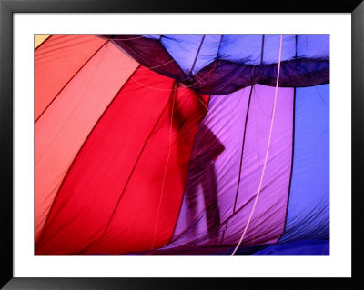 Person Silhouetted Behind Hot Air Balloon, Albuquerque, New Mexico, Usa by Ray Laskowitz Pricing Limited Edition Print image