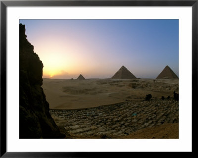 Pyramids At Giza, Menkaure, Khufu, Khafre, Egypt by Kenneth Garrett Pricing Limited Edition Print image