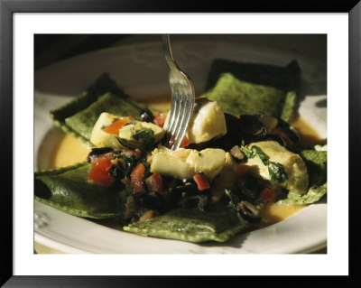 Plate Of Ravioli With Artichokes And Tomatoes by Richard Nowitz Pricing Limited Edition Print image