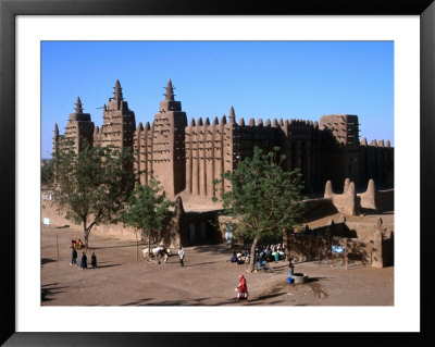 Oblique View Of The Facade, Entrance, Wall And Square Of The Djenne Mosque, Djenne, Mali by Patrick Syder Pricing Limited Edition Print image