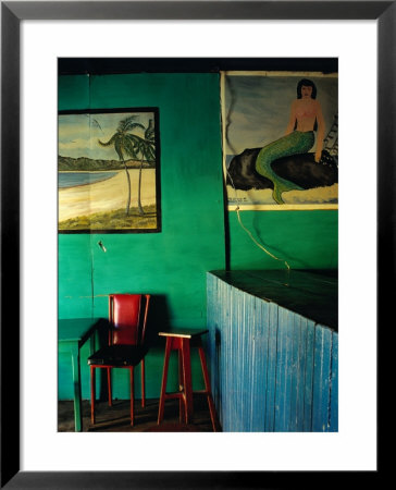 Interior Of Bar With Mermaid Mural, Tela, Honduras by Jeffrey Becom Pricing Limited Edition Print image