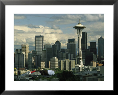 The Space Needle Dominates The Seattle Skyline by Phil Schermeister Pricing Limited Edition Print image