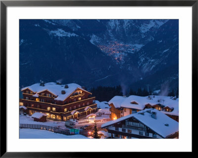 View Of Town And Le Croisette Area, Courchevel 1850, French Alps, Savoie, France by Walter Bibikow Pricing Limited Edition Print image