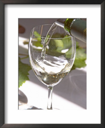 Glass Of White Wine, Chateau Belgrave, Haut-Medoc, Grand Crus Classee, France by Per Karlsson Pricing Limited Edition Print image