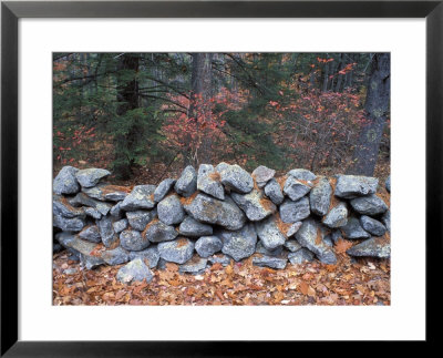 Stone Wall Next To Sheepboro Road, New Hampshire, Usa by Jerry & Marcy Monkman Pricing Limited Edition Print image