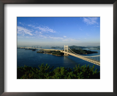 Seto-Ohashi Bridge Over Inland Sea To Shikoku, Washuzan, Japan by Martin Moos Pricing Limited Edition Print image